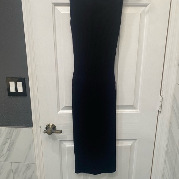 Michael Kors black ribbed midi dress - Picture 3 of 5